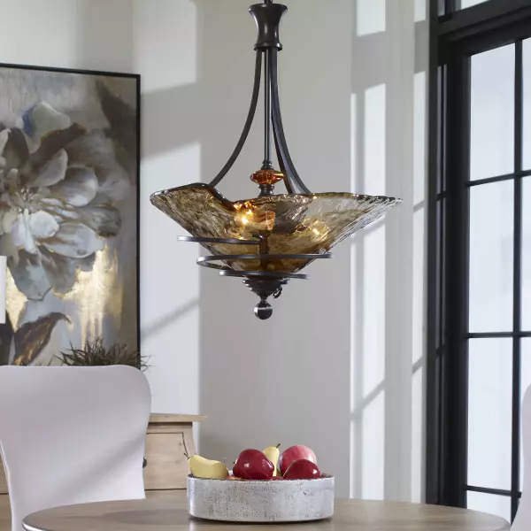 Uttermost 21904 Vitalia 3 Lt Oil Rubbed Bronze Pendant 02
