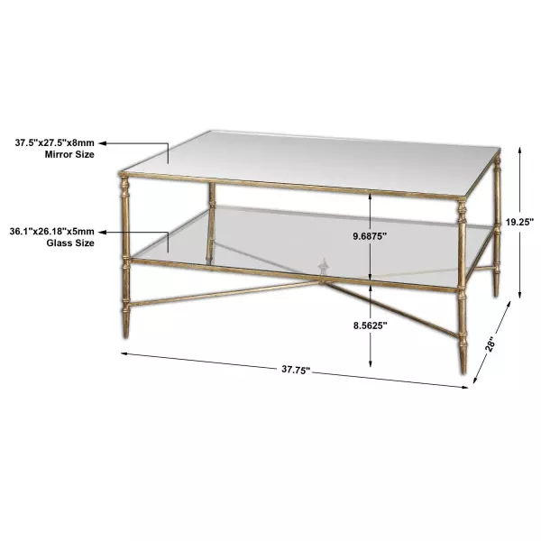 Uttermost 24276 Henzler Mirrored Glass Coffee Table 01