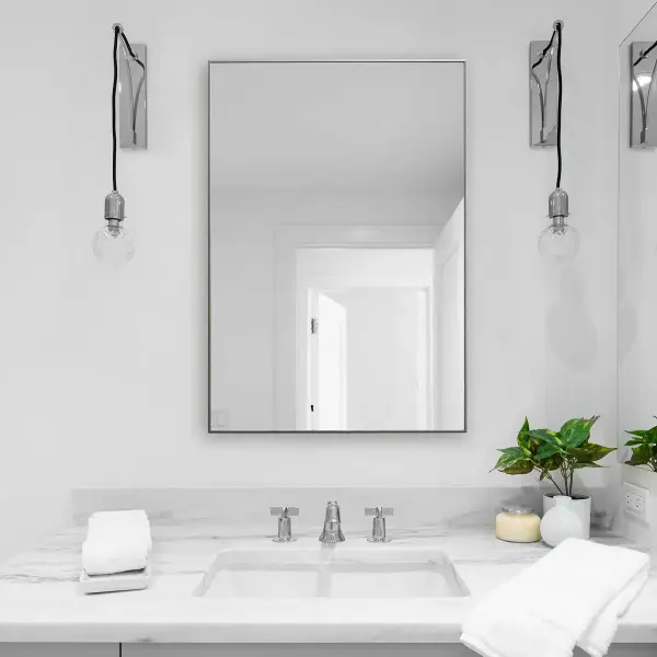 W00501 Silver Finish Frame Mirror